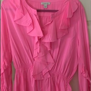 Boston Proper Neon Pink Blouse